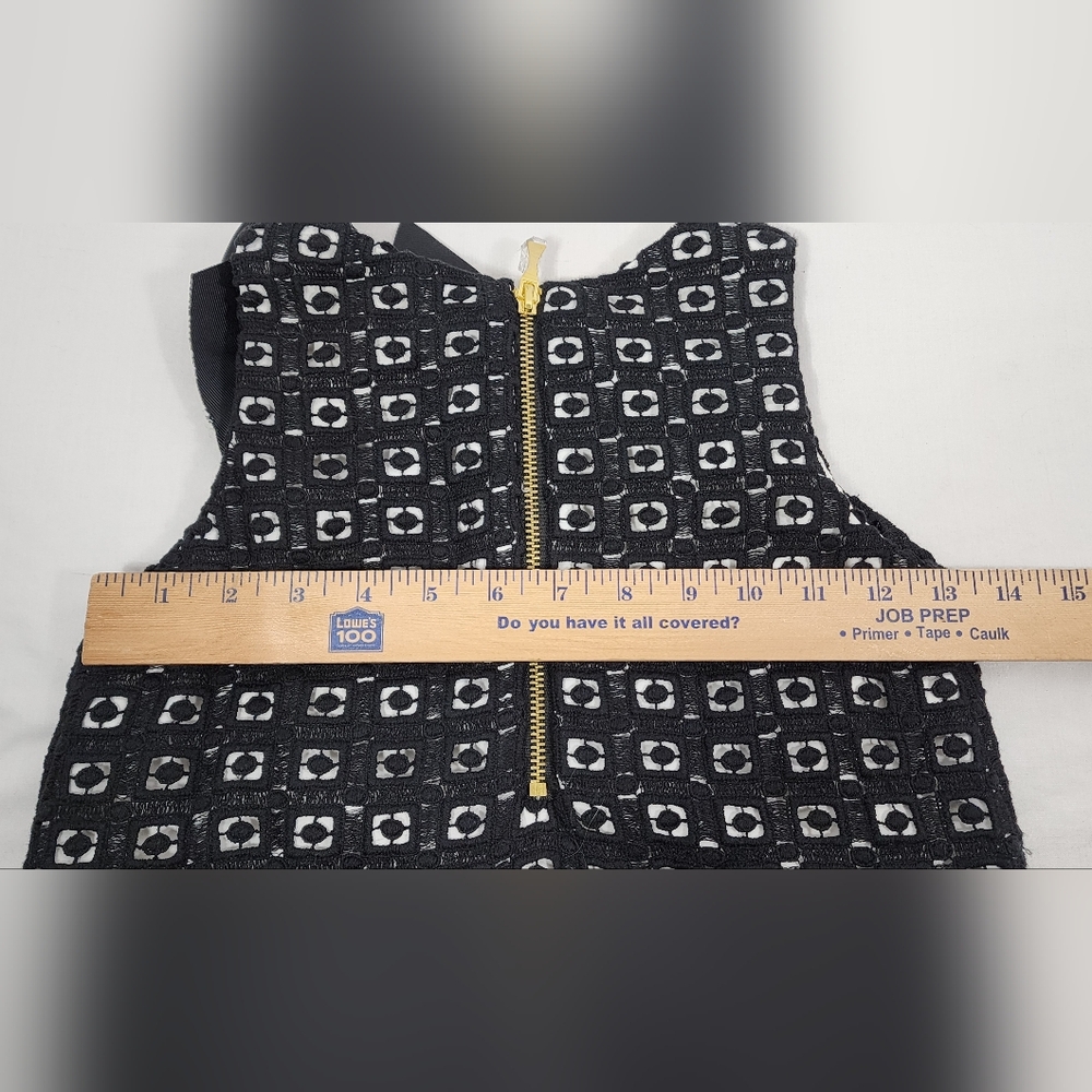 Kate Spade New York Guipure Lace Shift Dress Girl's Size 7 Black White - Picture 9 of 16